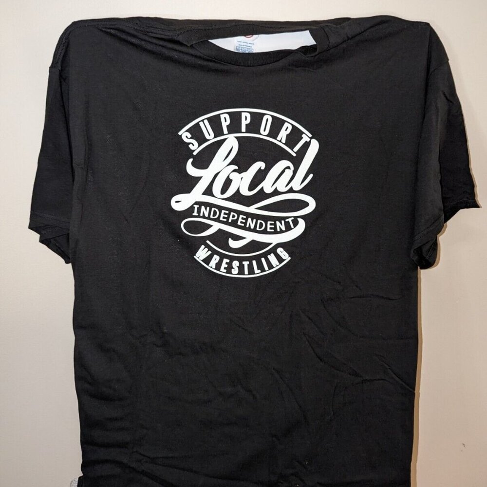Delta Pro Weight Men's Black Support Local Independent Wrestling T-shirt 2XL